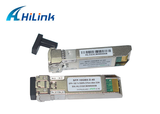 Hilink 10G SFP+ BIDI WDM 40km Fiber Optic Transceiver Module 1270nm 1330nm Hot Pluggable