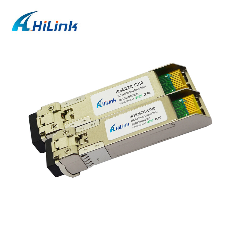 Ricetrasmettitore 1270nm 1330nm 10KM SMF SFP28 BIDI LR di WDM 25G SFP con CDR di DDM