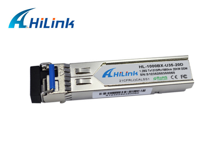 Moduli semplici compiacenti BIDI 1.25G SFP 20KM del ricetrasmettitore di WDM di RoHS SC/LC DDM