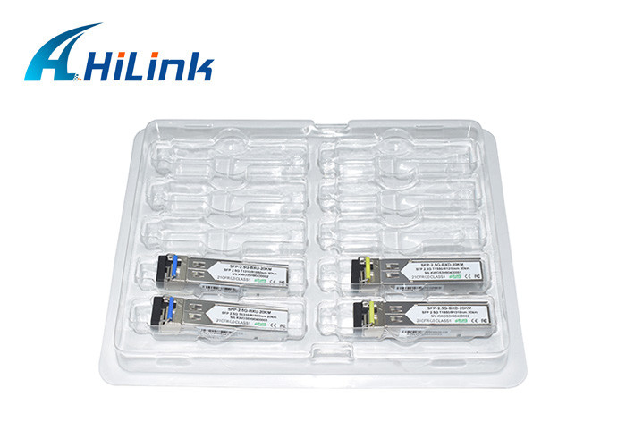 modulo ottico del ricetrasmettitore di SFP della fibra di Hilink 20KM LC del ricetrasmettitore di 2.5G SFP BIDI singolo