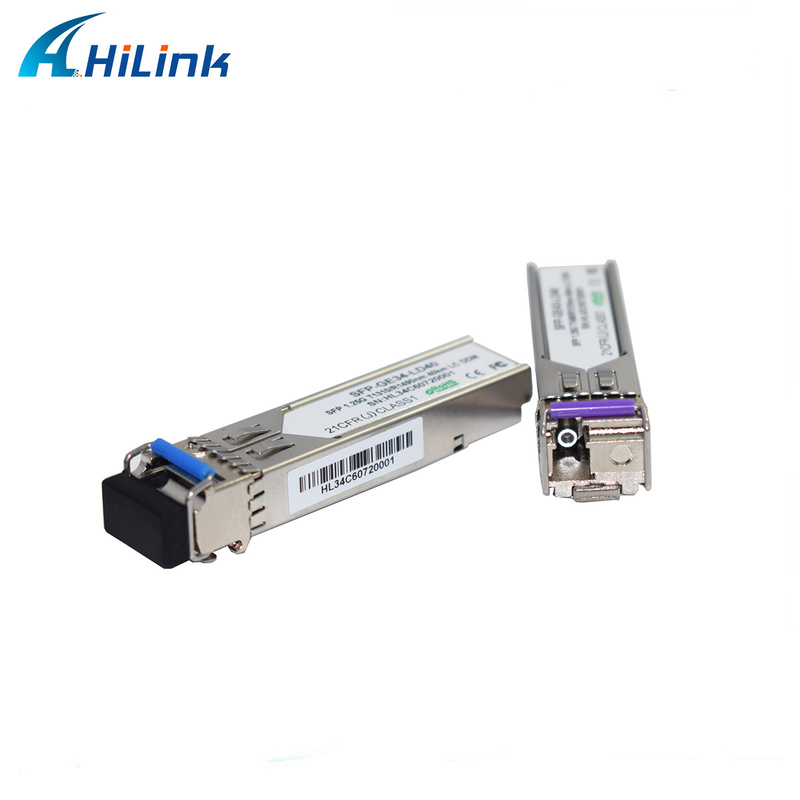 Singoli moduli semplici di WDM del ricetrasmettitore 1.25G 1310/1490nm 40KM SC/LC di SFP della fibra