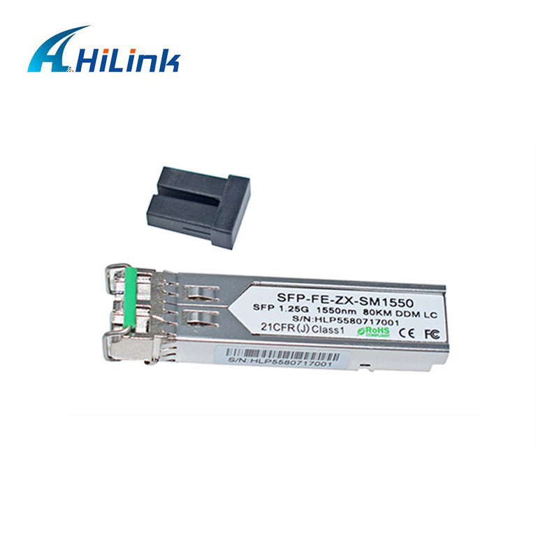 DOM 1.25G 1000BASE 80KM 1550nm SMF 1.25G del modulo del ricetrasmettitore di LC SFP ottici