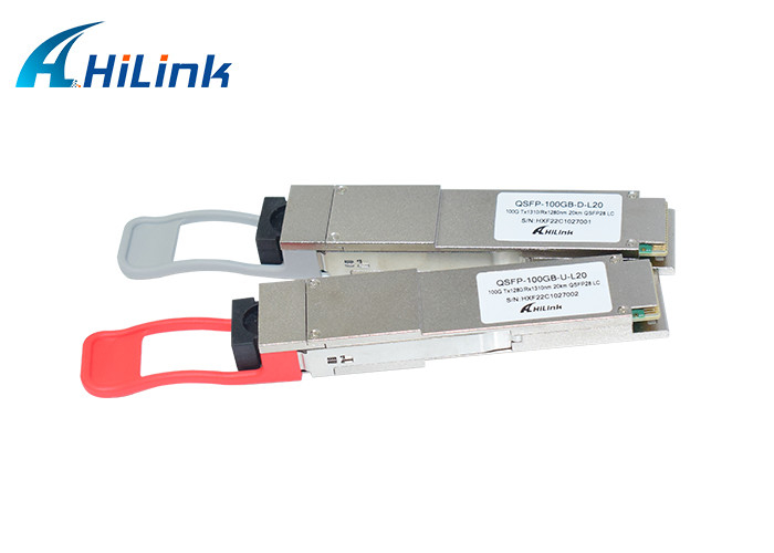 100GBASE - BX20 Modulo di trasmettitore ottico QSFP28 LAN WDM 1280nm 1310nm 20km LC Simplex Transceiver