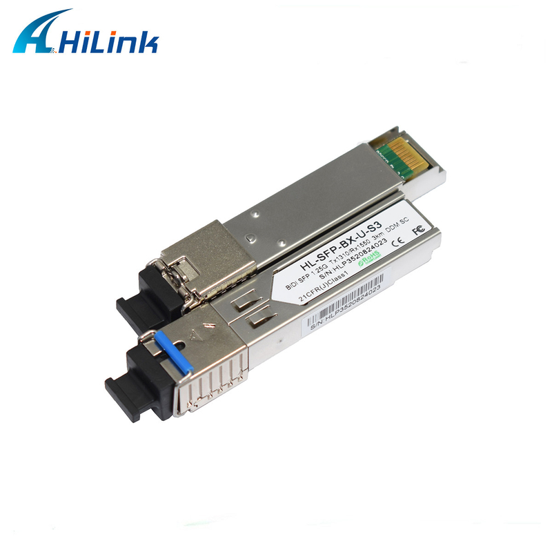 Connettore 1310nm del modulo 3KM del ricetrasmettitore di WDM BIDI SFP+ di 1000BASE 1.25G/DOM di 1550nm 3KM MP