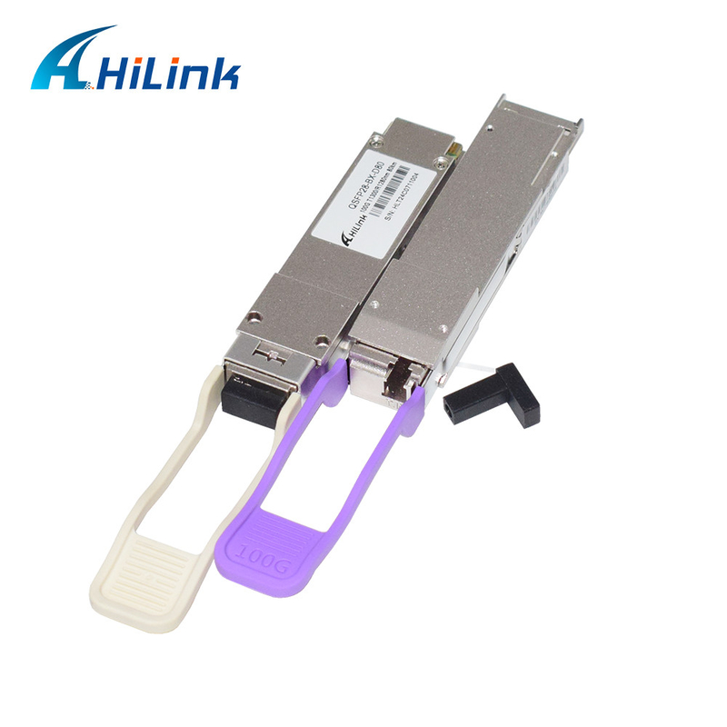 100Gb/s QSFP28 BiDi 80km Trasmettitore Hot Pluggable Simplex LC/UPC DOM Optical Transceiver Module