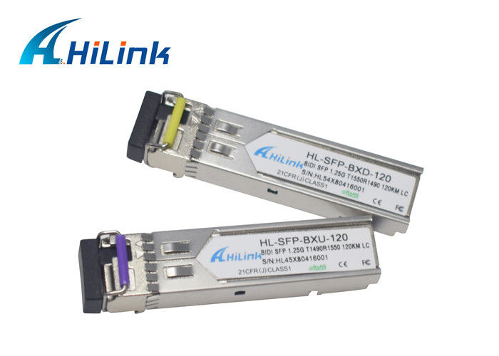 Singolo WDM del connettore del modulo 120KM LC del ricetrasmettitore della fibra BIDI 1000base 1.25G SFP