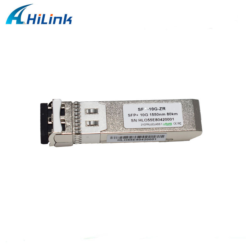 80 km Distanza SFP 10G SMF 1550nm ZR Duplex LC DDM Modulo ottico con trasmettitore EML