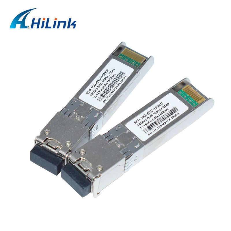 10G SFP+ BIDI 100KM Tx1490nm/Rx1550nm LC Trasmettitore a fibra ottica SFP-10G-BX-100KM