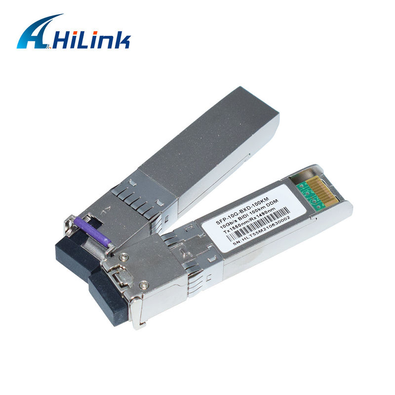 10G SFP+ BIDI 100KM Tx1490nm/Rx1550nm LC Trasmettitore a fibra ottica SFP-10G-BX-100KM