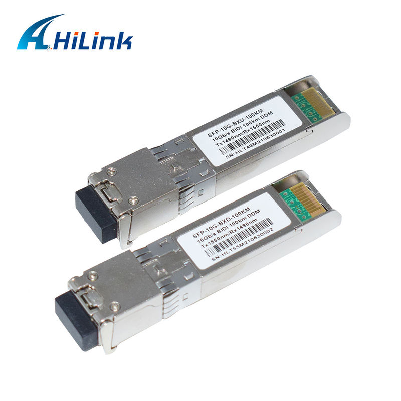10G SFP+ BIDI 100KM Tx1490nm/Rx1550nm LC Trasmettitore a fibra ottica SFP-10G-BX-100KM