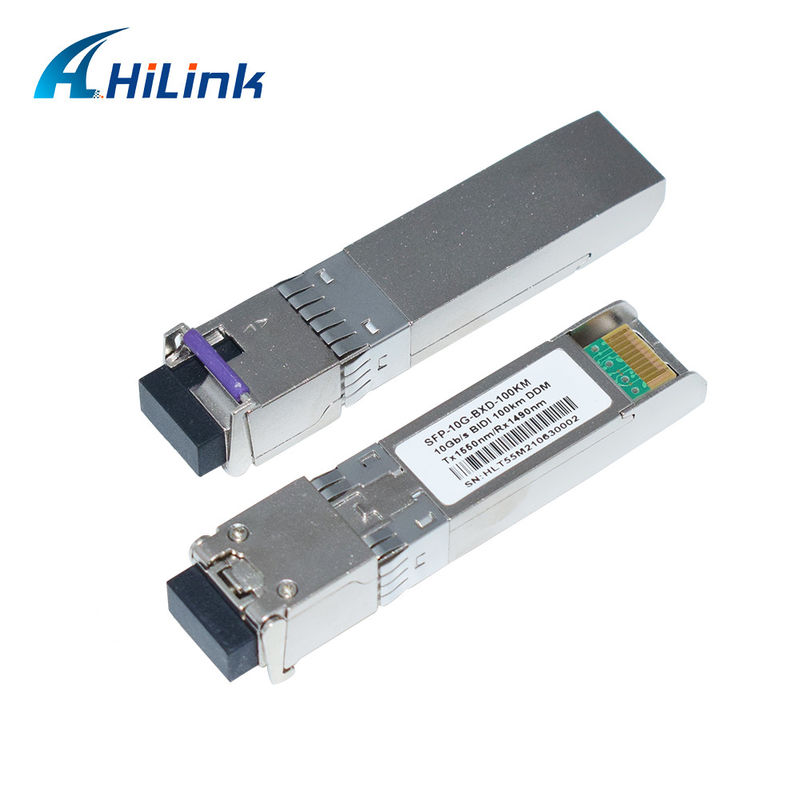 10G SFP+ BIDI 100KM Tx1490nm/Rx1550nm LC Trasmettitore a fibra ottica SFP-10G-BX-100KM