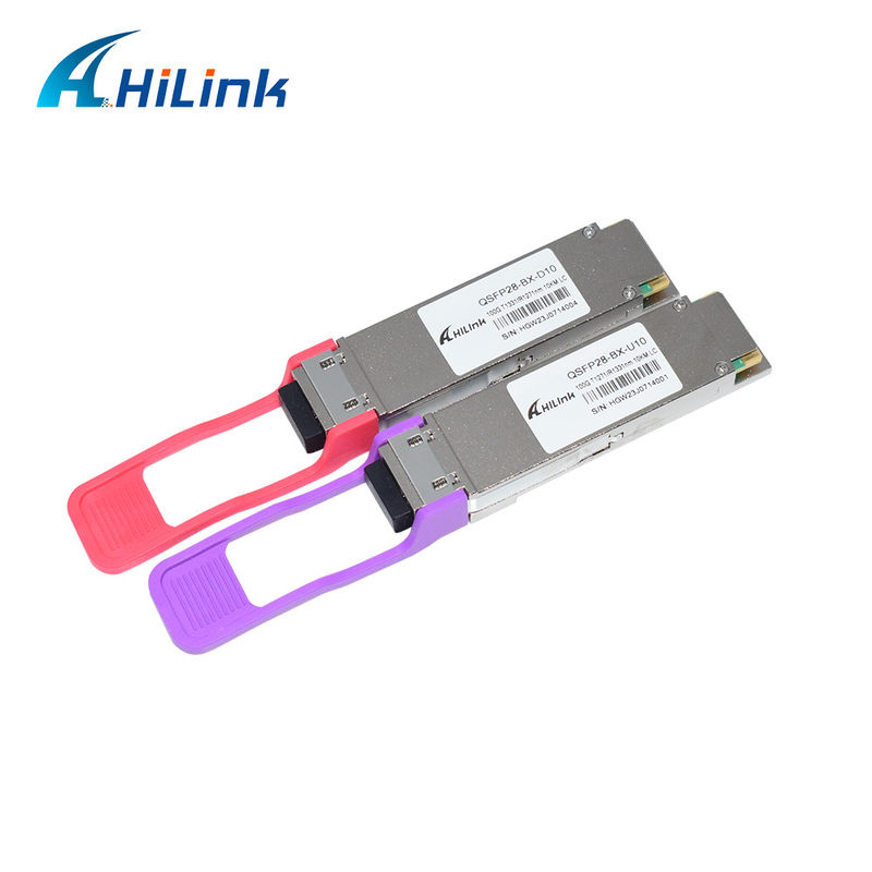 Modulo BiDi 100G base QSFP28 per ambiente da 0 a 70C 10 km e velocità di trasmissione 20 km