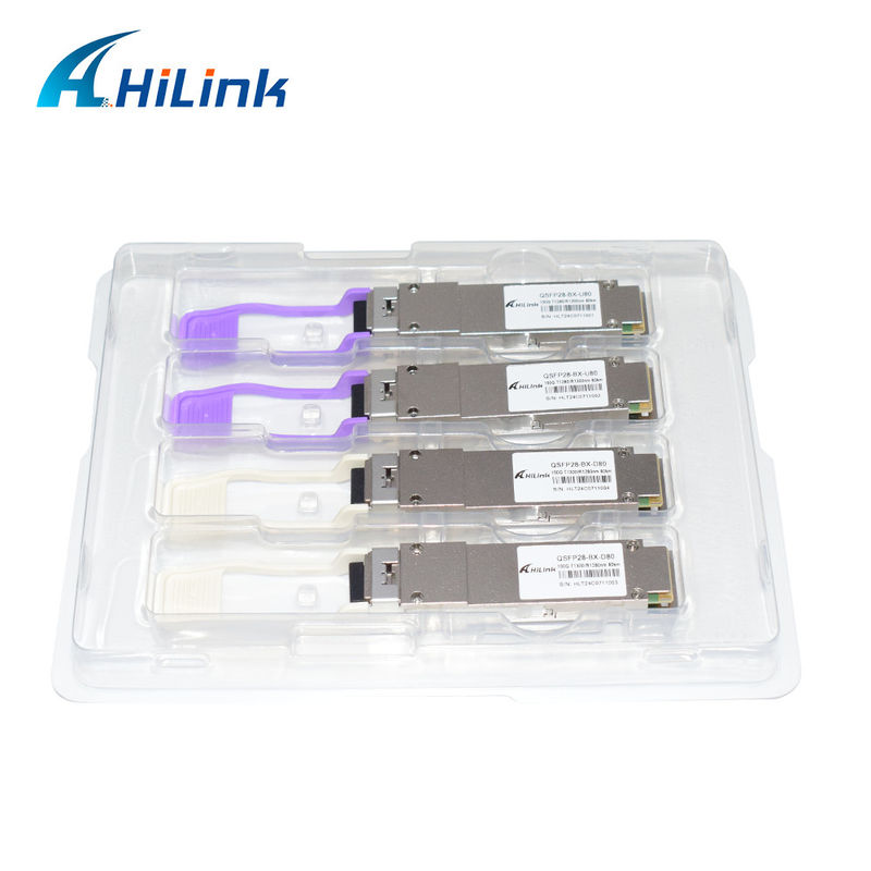 QSFP28 BIDI 100G ZR QSFP28 80km 1280/1300nm 100GBASE-BX80 QSFP28 Modulo 80km LC
