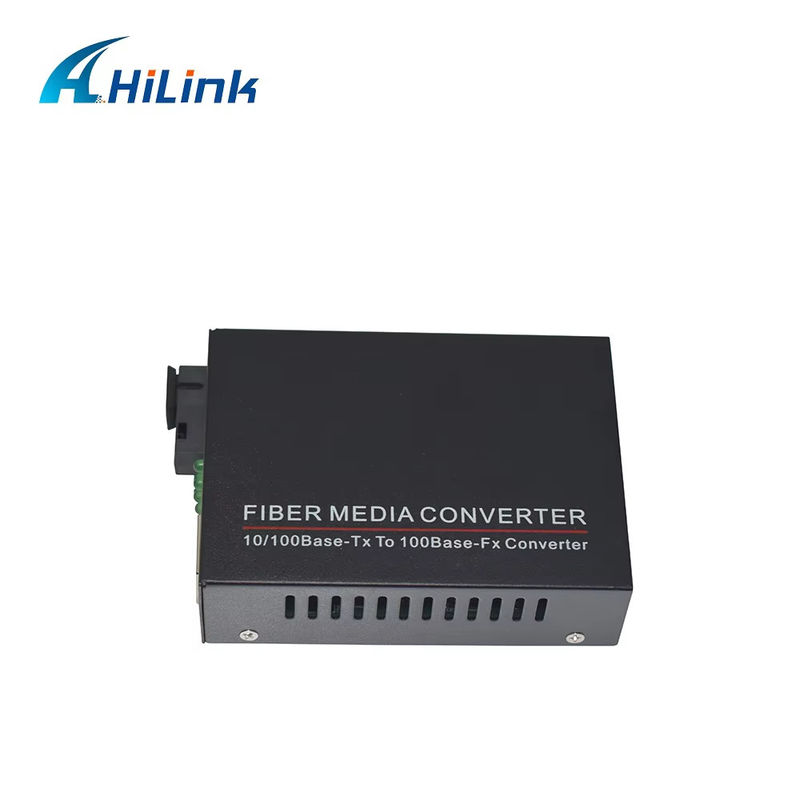 BIDI WDM Single Fiber Optic Media Converter 10/100M 1310/1550nm attrezzature ottiche SFP da 20 km