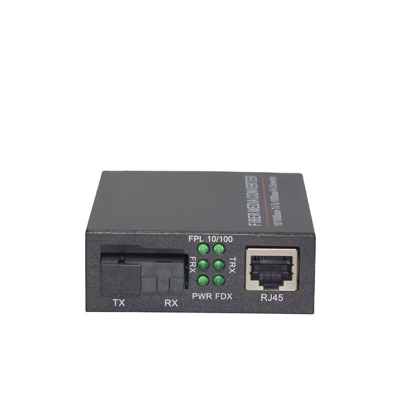BIDI WDM Single Fiber Optic Media Converter 10/100M 1310/1550nm attrezzature ottiche SFP da 20 km