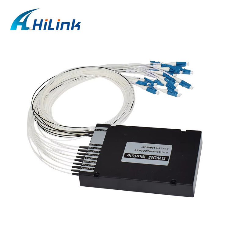 Contenitore doppio di ABS della banda di LC UPC C del duplex della fibra dell'attrezzatura 8CH 100GHZ DWDM MUX Demux di WDM