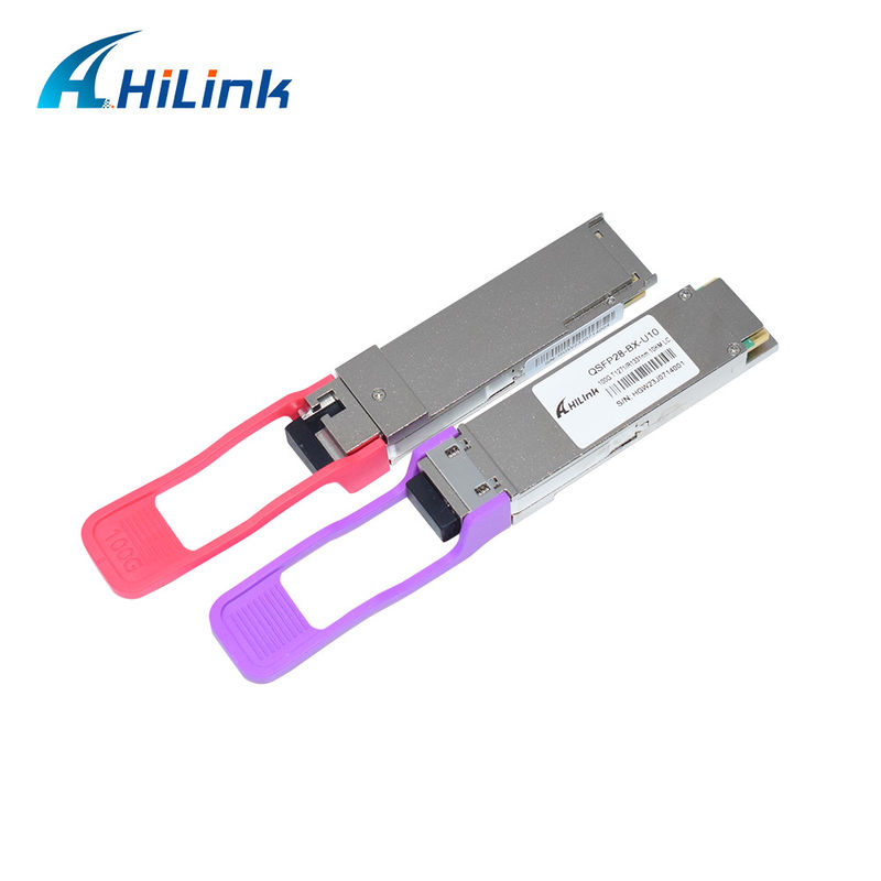 100 GB/S QSFP28 LR BIFI Single Lambda Transito ottico 1271NM 1331NM SMF Connettore LC singolo LC DOM
