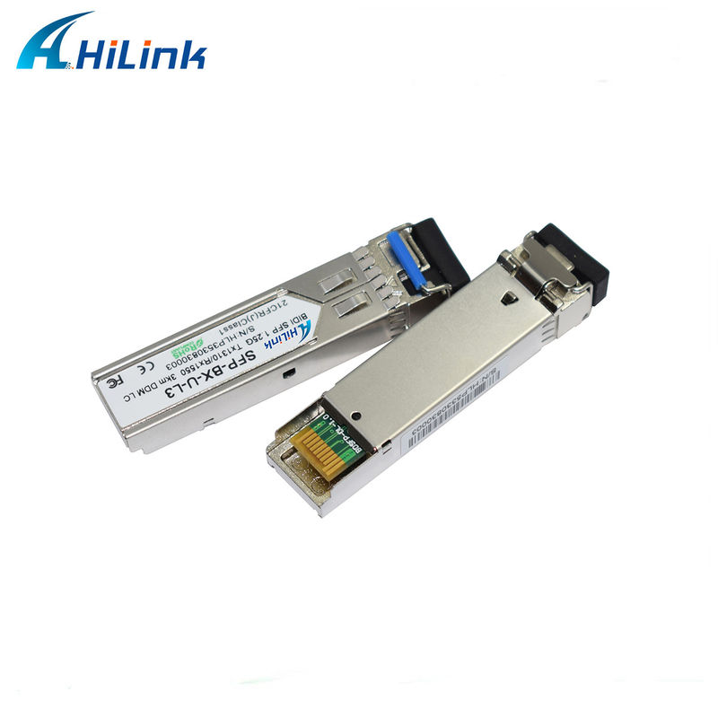 1.25G BIDI 1310/1550nm 3 km SFP Transceiver per la trasmissione dati a lunga distanza a temperatura da 0 a 70 °C