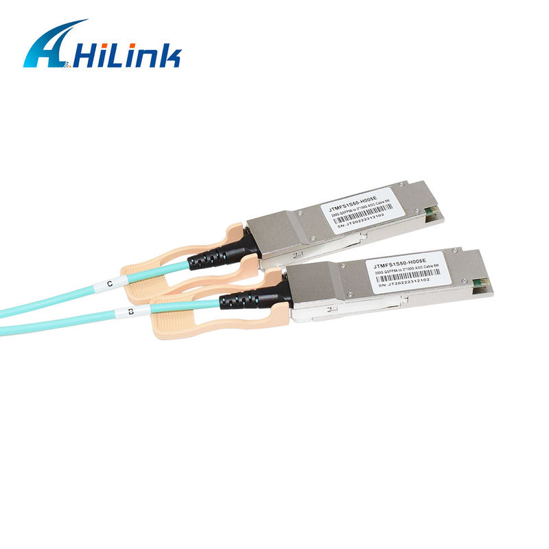 Soluzione AOC (Active Optical Cable) certificata 200G QSFP56 a 2*QSFP28 2*100G per la trasmissione dati in temperature estreme