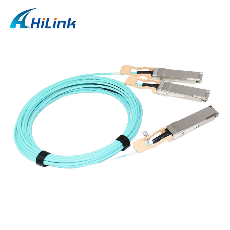 Soluzione AOC (Active Optical Cable) certificata 200G QSFP56 a 2*QSFP28 2*100G per la trasmissione dati in temperature estreme