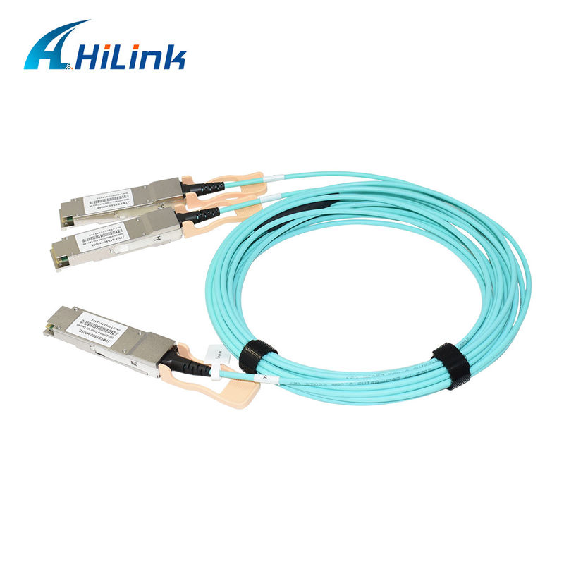 Soluzione AOC (Active Optical Cable) certificata 200G QSFP56 a 2*QSFP28 2*100G per la trasmissione dati in temperature estreme