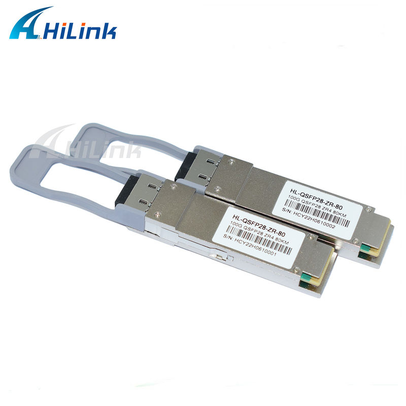 Ricetrasmettitore QSFP28 da 100 Gb/s 80 km, connettore LC duplex hot-pluggable, LAN WDM EML TOSA SOA PIN SMF