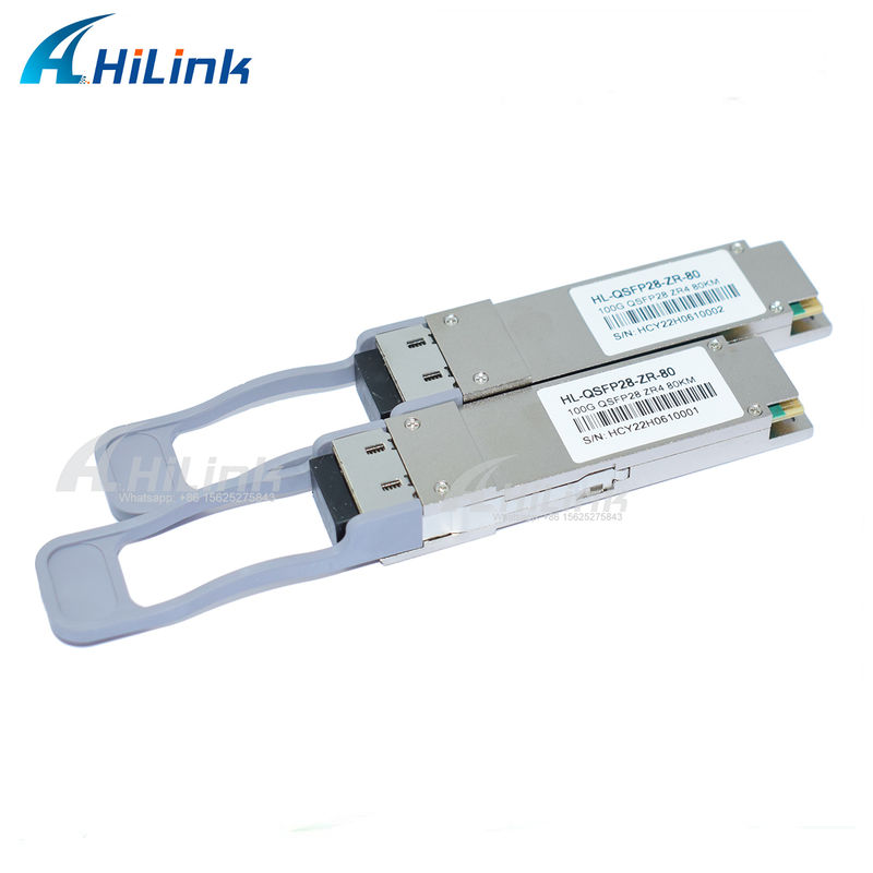 Ricetrasmettitore QSFP28 da 100 Gb/s 80 km, connettore LC duplex hot-pluggable, LAN WDM EML TOSA SOA PIN SMF