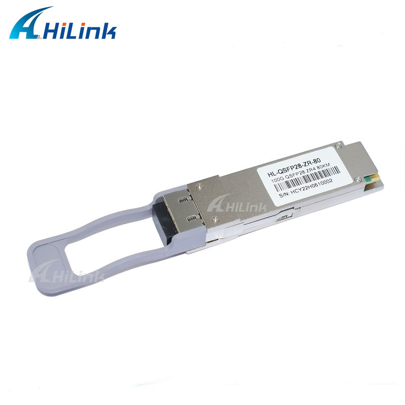 Ricetrasmettitore QSFP28 da 100 Gb/s 80 km, connettore LC duplex hot-pluggable, LAN WDM EML TOSA SOA PIN SMF