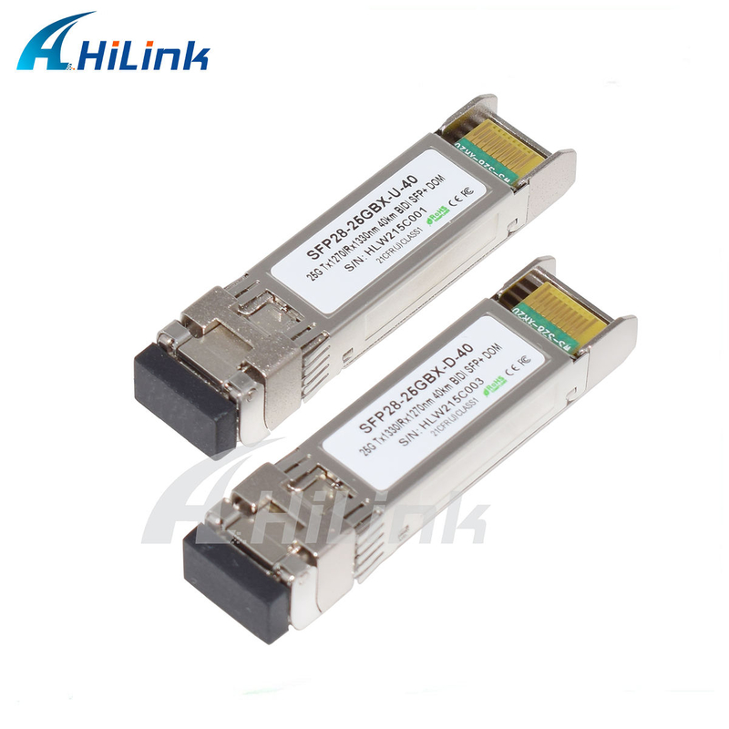 25Gbps BIDI 40KM 1270/1310nm 40KM APD LC DOM Transceiver 25G Ethernet Trasmettitori a fibra ottica