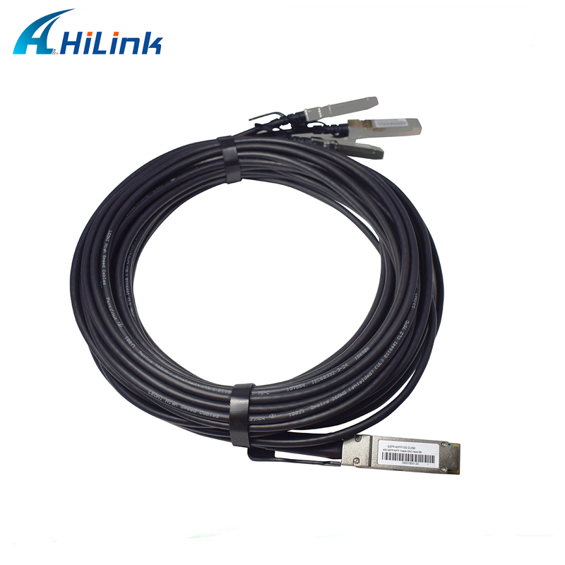 40G QSFP+ a 4*10G SFP+ 5M Cable DAC in rame adattabile passivo diretto per centri dati Ethernet 10G/40Gigabit