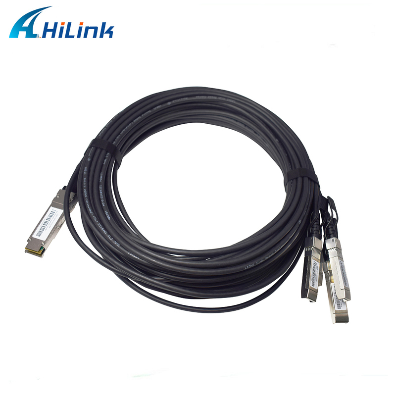 40G QSFP+ a 4*10G SFP+ 5M Cable DAC in rame adattabile passivo diretto per centri dati Ethernet 10G/40Gigabit