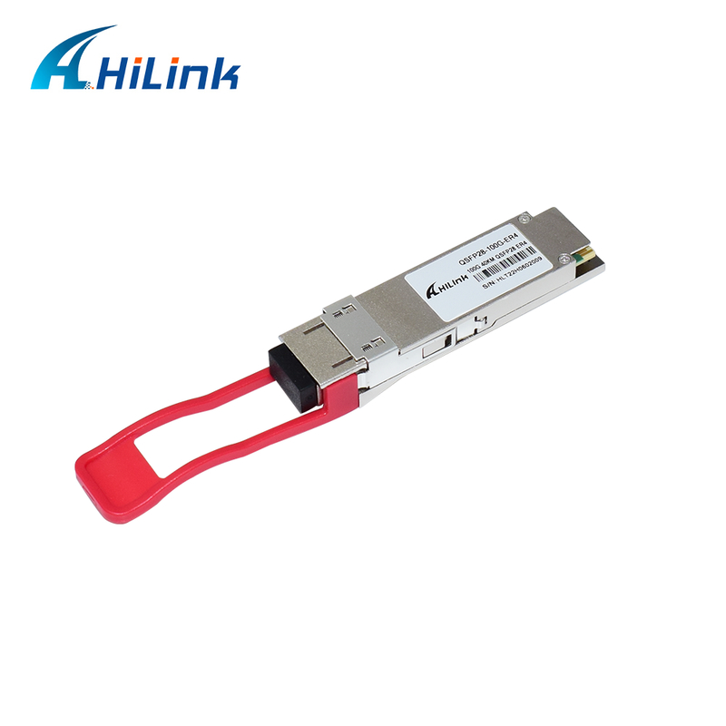 Modulo di trasmettitore ottico QSFP28 100G con portata di 40 km, basso consumo energetico (< 4,5 W) e conformità RoHS 6/6 per i data center