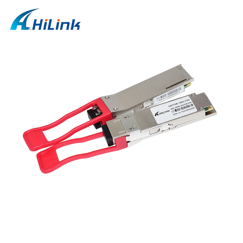 Modulo di trasmettitore ottico QSFP28 100G con portata di 40 km, basso consumo energetico (< 4,5 W) e conformità RoHS 6/6 per i data center