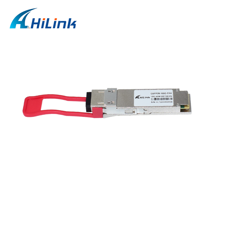 Modulo di trasmettitore ottico QSFP28 100G con portata di 40 km, basso consumo energetico (< 4,5 W) e conformità RoHS 6/6 per i data center