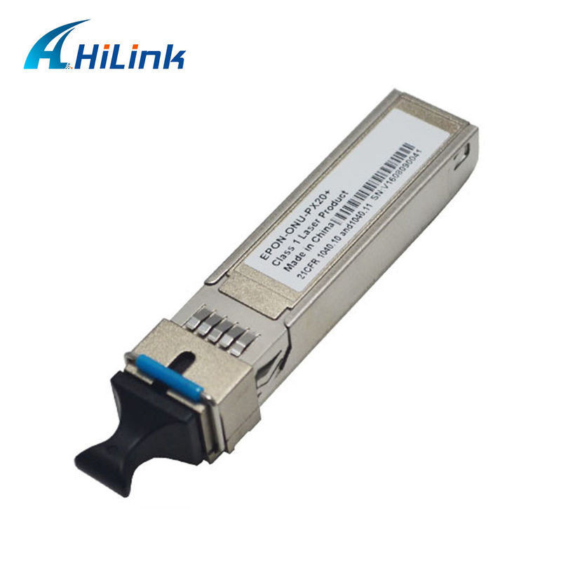 1.25G EPON ONU SFP Transceiver con ricevitore SC/UPC per una distanza di 20 km e un range di temperatura da 0°C a +70°C