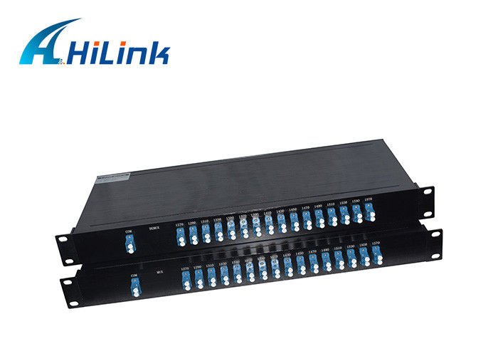 16 canali scelgono il supporto di scaffale del connettore 1U del modulo LC/UPC della fibra CWDM Mux Demux