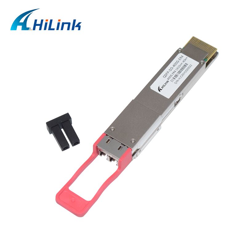 Modulo di trasmettitore ottico Hilink 400G QSFP-DD ER4 con trasmissione di 40 km e sensibilità OMA <-14dBm RoHS Compliant