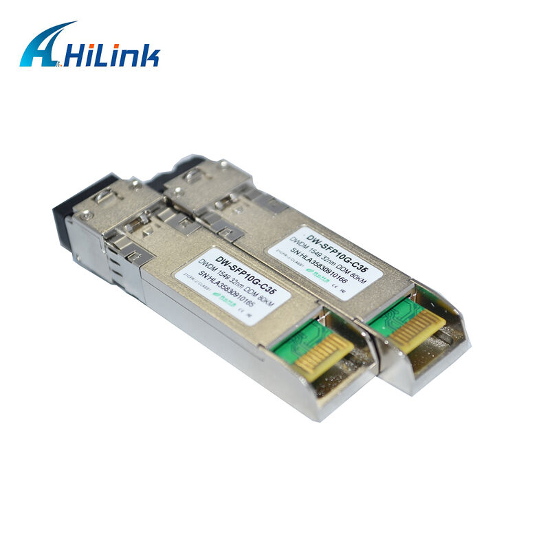 10G SFP+ DWDM Transceiver 80km 100km CH17~61 120km CH20~55 100GHz Temperatura commerciale industriale