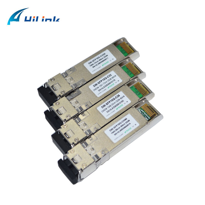 10G SFP+ DWDM Transceiver 80km 100km CH17~61 120km CH20~55 100GHz Temperatura commerciale industriale
