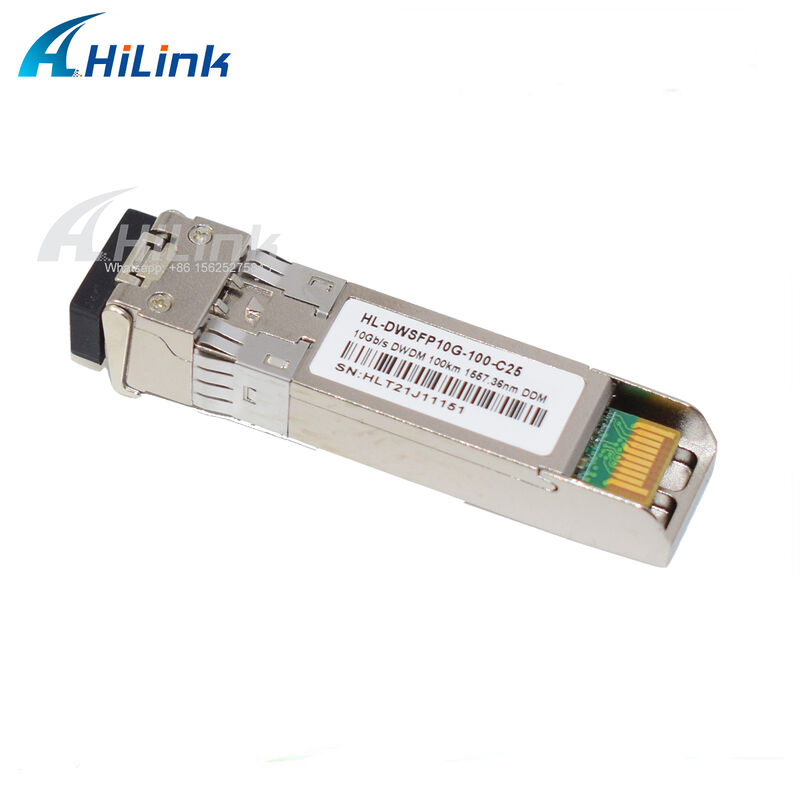10G SFP+ DWDM Transceiver 80km 100km CH17~61 120km CH20~55 100GHz Temperatura commerciale industriale