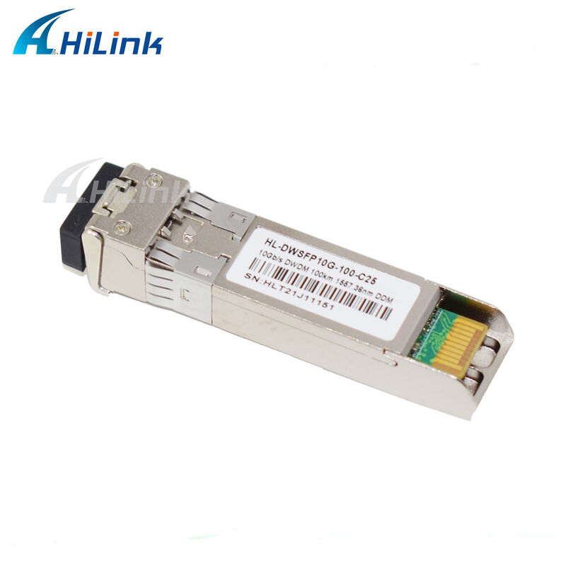 10G SFP+ DWDM Transceiver 80km 100km CH17~61 120km CH20~55 100GHz Temperatura commerciale industriale