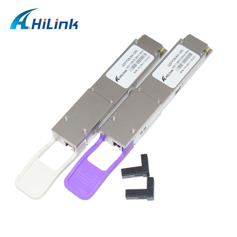 Hilink QSFP28-BX-U80/D80 Modulo di trasmettitore ottico BIDI 100Gb/s con portata di 80 km per 100G Ethernet