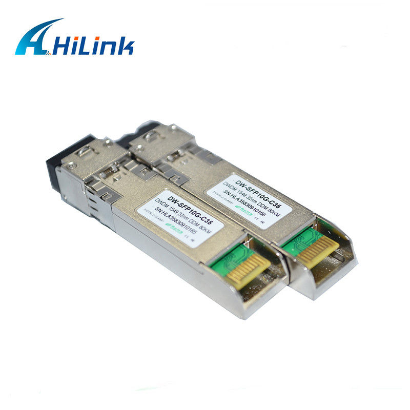 fibra ottica di distanza 23db DDM di tasso di dati del modulo del ricetrasmettitore di 10G DWDM SFP 10G 80km