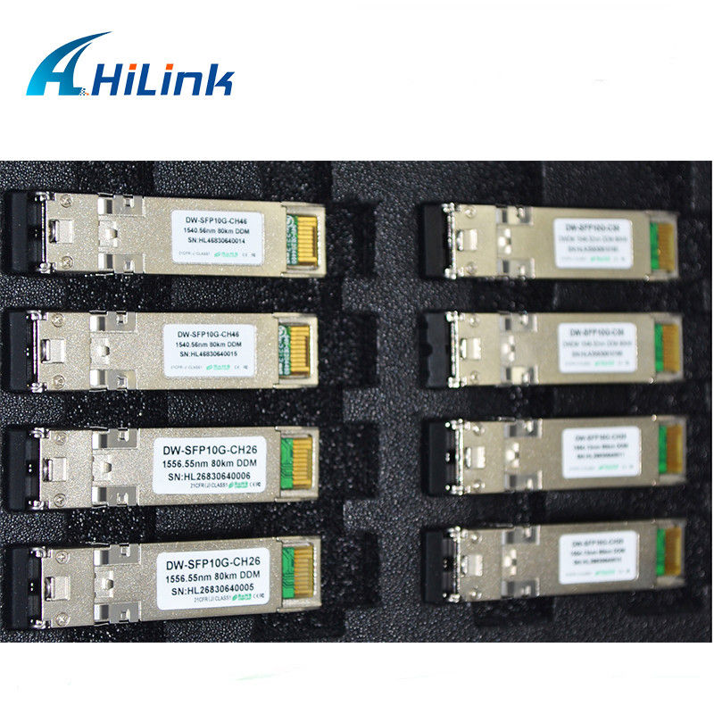 fibra ottica di distanza 23db DDM di tasso di dati del modulo del ricetrasmettitore di 10G DWDM SFP 10G 80km