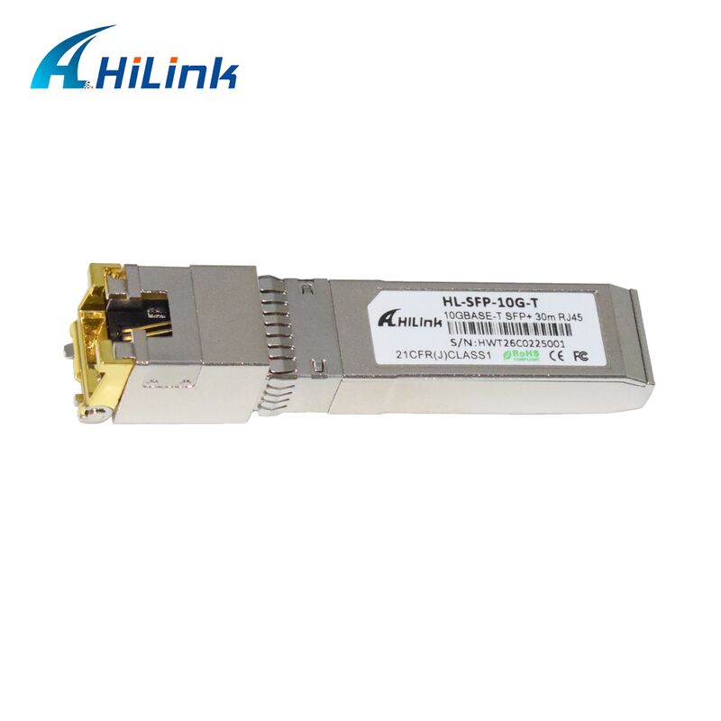 Hilink 10G Data Rate SFP+ Transceiver con distanza 30M/80M e modulo in rame 10GBASE-T conforme alla RoHS
