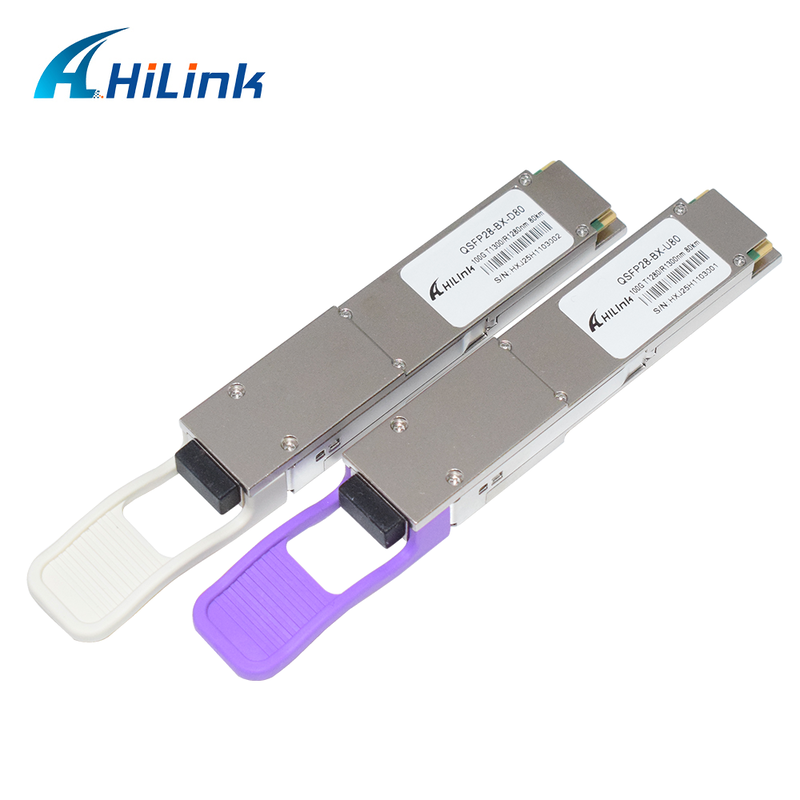 Hilink QSFP28-BX 100Gb/s 80Km Modulo di trasmettitore ottico BIDI per trasmissione dati ad alta velocità