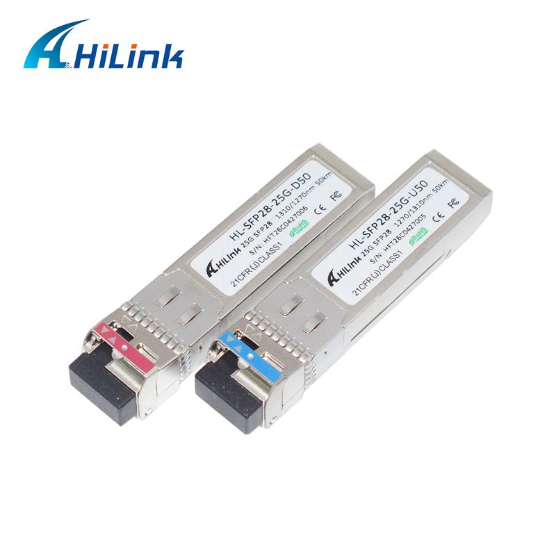 25Gb/s 50Km SFP28 BIDI Transceiver APD+PIN LC Connector SFP28 Modulo ottico DOM