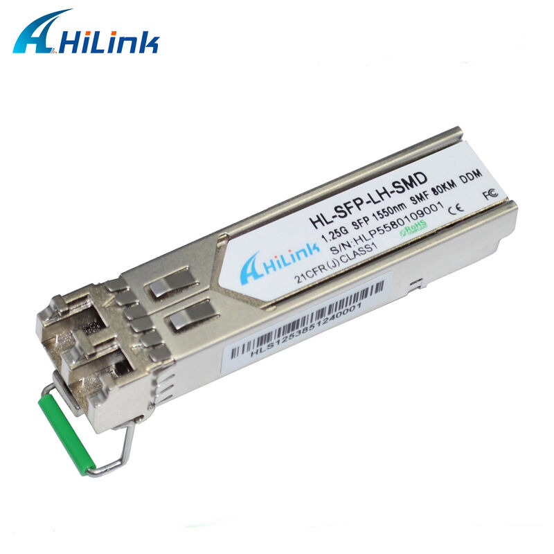 Ricetrasmettitore ottico Hilink 1.25Gb/s SFP 1550nm 80km GBIC collegabile a caldo conforme a RoHS
