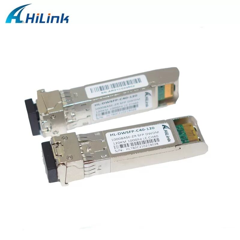 Hilink Compatibile 1.25G DWDM SFP trasmettitore ottico con connettore LC duplex per 40km/80km/120km/160km di distanza