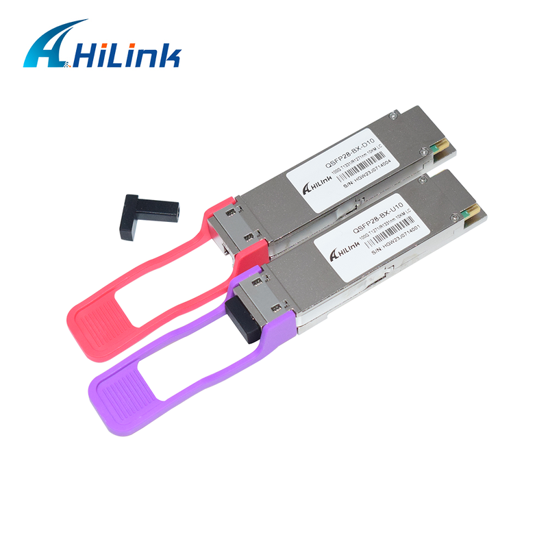 QSFP28 100G BIDI 10KM Transceiver Ottico SMF Simplex LC Connettore DDM 1271/1331